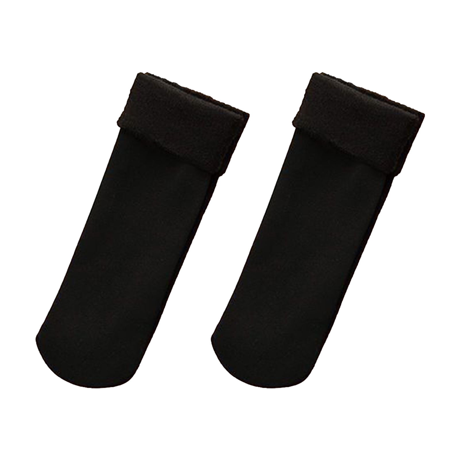 Anqbci 1 Pair Mid-Tube Plush Lining High Elasticity Women Socks Winter Solid Color Warm Thickened Thermal Socks Daily Wear